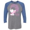 Unisex Triblend Three-Quarter Raglan T-Shirt Thumbnail