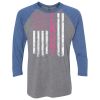 Unisex Triblend Three-Quarter Raglan T-Shirt Thumbnail