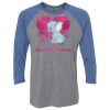 Unisex Triblend Three-Quarter Raglan T-Shirt Thumbnail