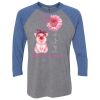 Unisex Triblend Three-Quarter Raglan T-Shirt Thumbnail