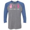 Unisex Triblend Three-Quarter Raglan T-Shirt Thumbnail