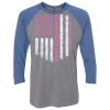 Unisex Triblend Three-Quarter Raglan T-Shirt Thumbnail