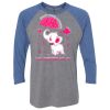 Unisex Triblend Three-Quarter Raglan T-Shirt Thumbnail