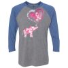 Unisex Triblend Three-Quarter Raglan T-Shirt Thumbnail