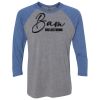 Unisex Triblend Three-Quarter Raglan T-Shirt Thumbnail