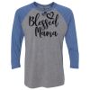 Unisex Triblend Three-Quarter Raglan T-Shirt Thumbnail