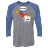 Unisex Triblend Three-Quarter Raglan T-Shirt Thumbnail