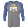 Unisex Triblend Three-Quarter Raglan T-Shirt Thumbnail