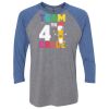 Unisex Triblend Three-Quarter Raglan T-Shirt Thumbnail