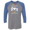 Unisex Triblend Three-Quarter Raglan T-Shirt Thumbnail