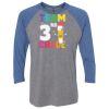 Unisex Triblend Three-Quarter Raglan T-Shirt Thumbnail