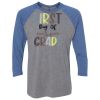 Unisex Triblend Three-Quarter Raglan T-Shirt Thumbnail