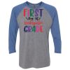 Unisex Triblend Three-Quarter Raglan T-Shirt Thumbnail