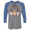 Unisex Triblend Three-Quarter Raglan T-Shirt Thumbnail