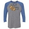 Unisex Triblend Three-Quarter Raglan T-Shirt Thumbnail