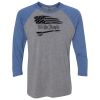 Unisex Triblend Three-Quarter Raglan T-Shirt Thumbnail