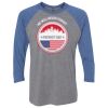 Unisex Triblend Three-Quarter Raglan T-Shirt Thumbnail