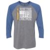 Unisex Triblend Three-Quarter Raglan T-Shirt Thumbnail