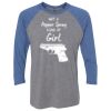 Unisex Triblend Three-Quarter Raglan T-Shirt Thumbnail