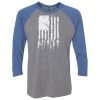 Unisex Triblend Three-Quarter Raglan T-Shirt Thumbnail