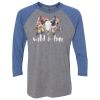 Unisex Triblend Three-Quarter Raglan T-Shirt Thumbnail