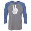 Unisex Triblend Three-Quarter Raglan T-Shirt Thumbnail