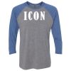 Unisex Triblend Three-Quarter Raglan T-Shirt Thumbnail