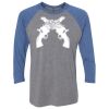 Unisex Triblend Three-Quarter Raglan T-Shirt Thumbnail