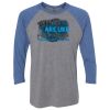 Unisex Triblend Three-Quarter Raglan T-Shirt Thumbnail