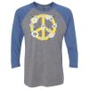 Unisex Triblend Three-Quarter Raglan T-Shirt Thumbnail