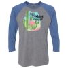 Unisex Triblend Three-Quarter Raglan T-Shirt Thumbnail