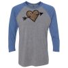 Unisex Triblend Three-Quarter Raglan T-Shirt Thumbnail