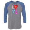 Unisex Triblend Three-Quarter Raglan T-Shirt Thumbnail