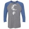 Unisex Triblend Three-Quarter Raglan T-Shirt Thumbnail