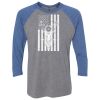 Unisex Triblend Three-Quarter Raglan T-Shirt Thumbnail