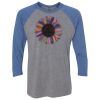 Unisex Triblend Three-Quarter Raglan T-Shirt Thumbnail