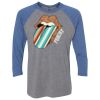 Unisex Triblend Three-Quarter Raglan T-Shirt Thumbnail