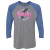 Unisex Triblend Three-Quarter Raglan T-Shirt Thumbnail