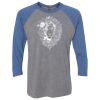 Unisex Triblend Three-Quarter Raglan T-Shirt Thumbnail