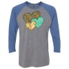 Unisex Triblend Three-Quarter Raglan T-Shirt Thumbnail