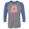 Unisex Triblend Three-Quarter Raglan T-Shirt Thumbnail