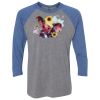 Unisex Triblend Three-Quarter Raglan T-Shirt Thumbnail