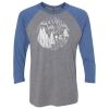 Unisex Triblend Three-Quarter Raglan T-Shirt Thumbnail