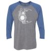 Unisex Triblend Three-Quarter Raglan T-Shirt Thumbnail