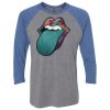 Unisex Triblend Three-Quarter Raglan T-Shirt Thumbnail