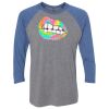 Unisex Triblend Three-Quarter Raglan T-Shirt Thumbnail