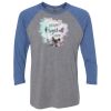 Unisex Triblend Three-Quarter Raglan T-Shirt Thumbnail