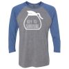 Unisex Triblend Three-Quarter Raglan T-Shirt Thumbnail