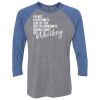 Unisex Triblend Three-Quarter Raglan T-Shirt Thumbnail