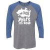 Unisex Triblend Three-Quarter Raglan T-Shirt Thumbnail